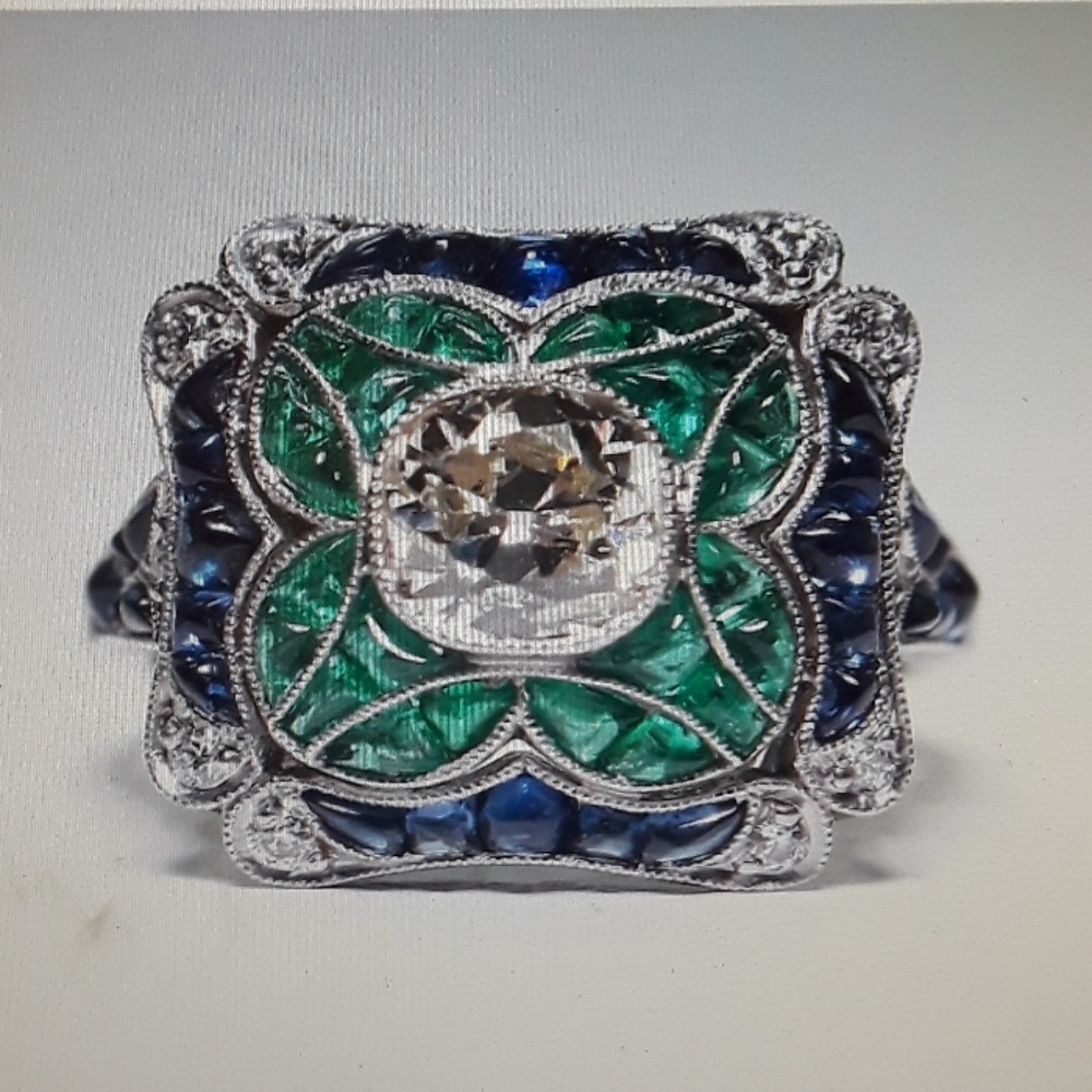 New Antique Art Deco Silver Ring